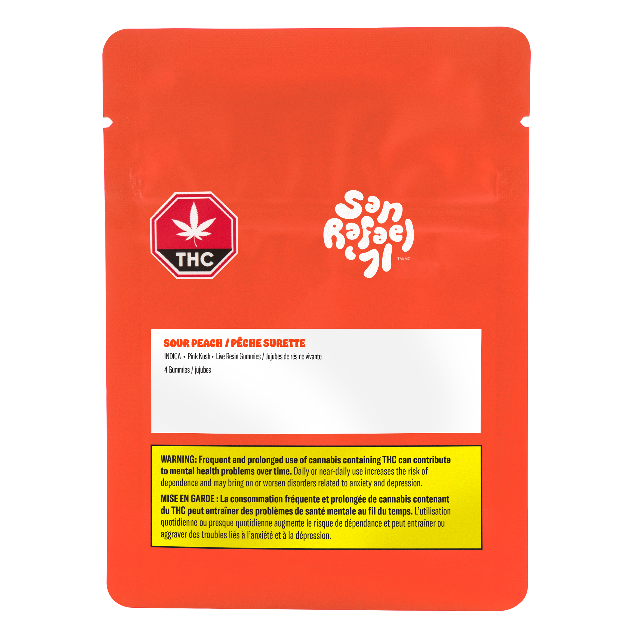 San Rafael 71 Sour Peach Live Resin Gummies - Image 2