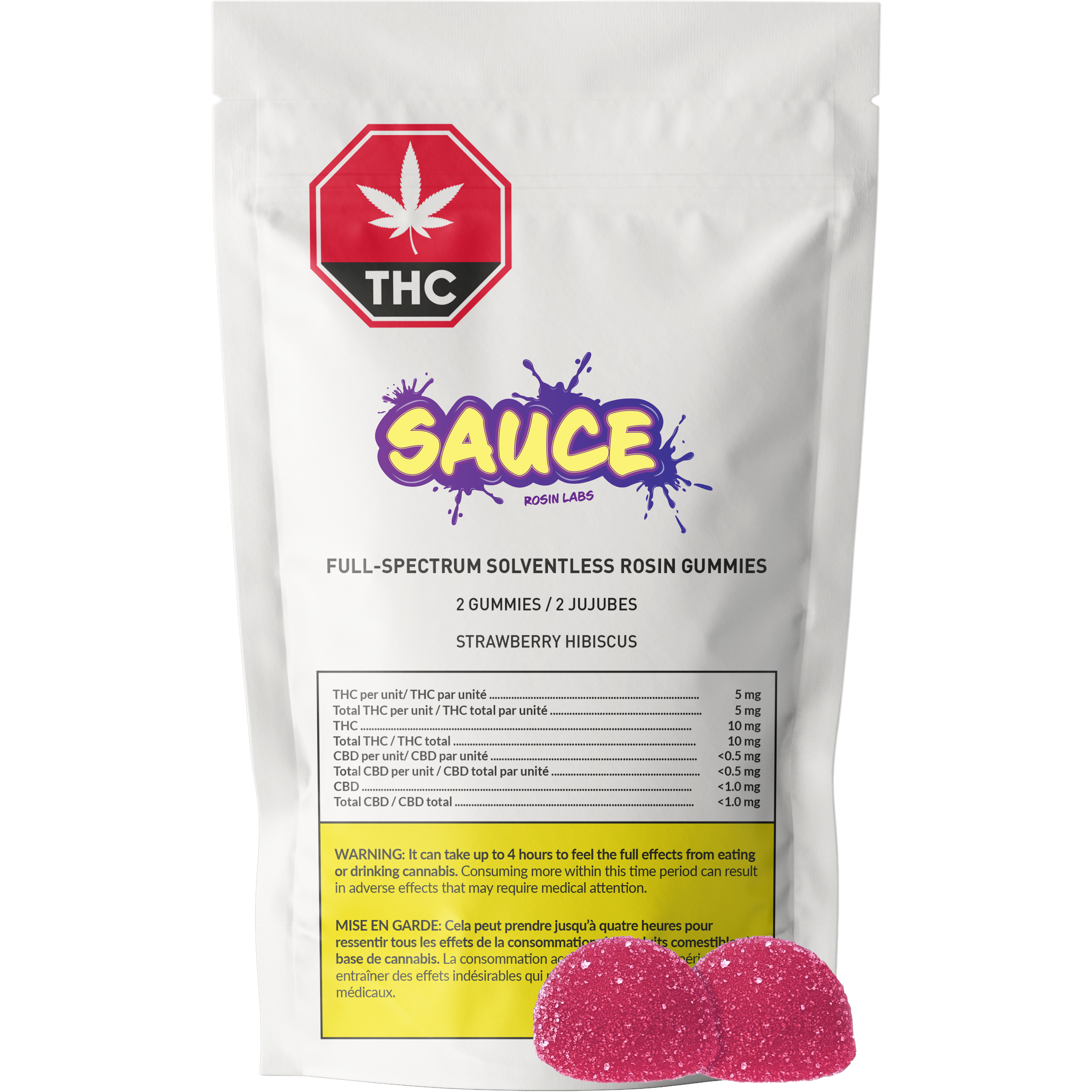 Sauce Rosin Labs Full-Spectrum Solventless Rosin Gummies