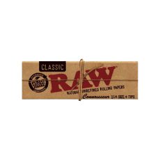 Raw Classic Natural Hemp Connoisseur Paper w/tips