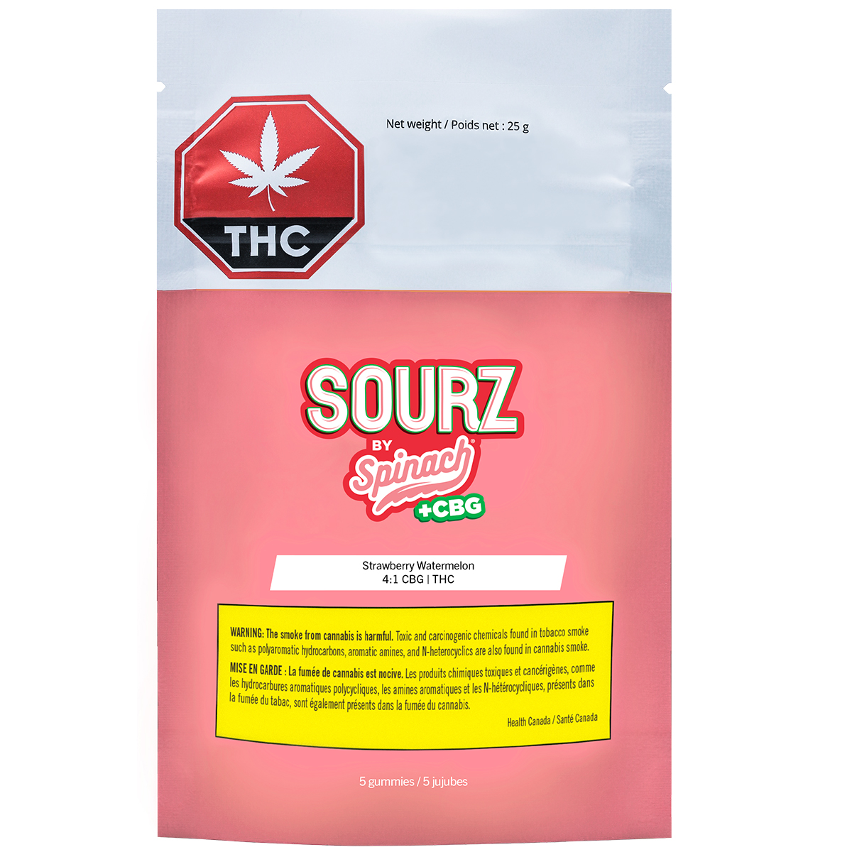 SOURZ by Spinach Strawberry Watermelon 4:1 CBG:THC