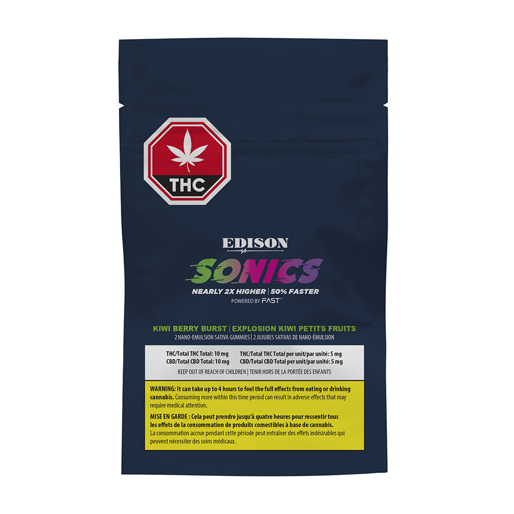 Edison Sonics Kiwi Berry Burst 1:1 CBD:THC Nano - Image 2