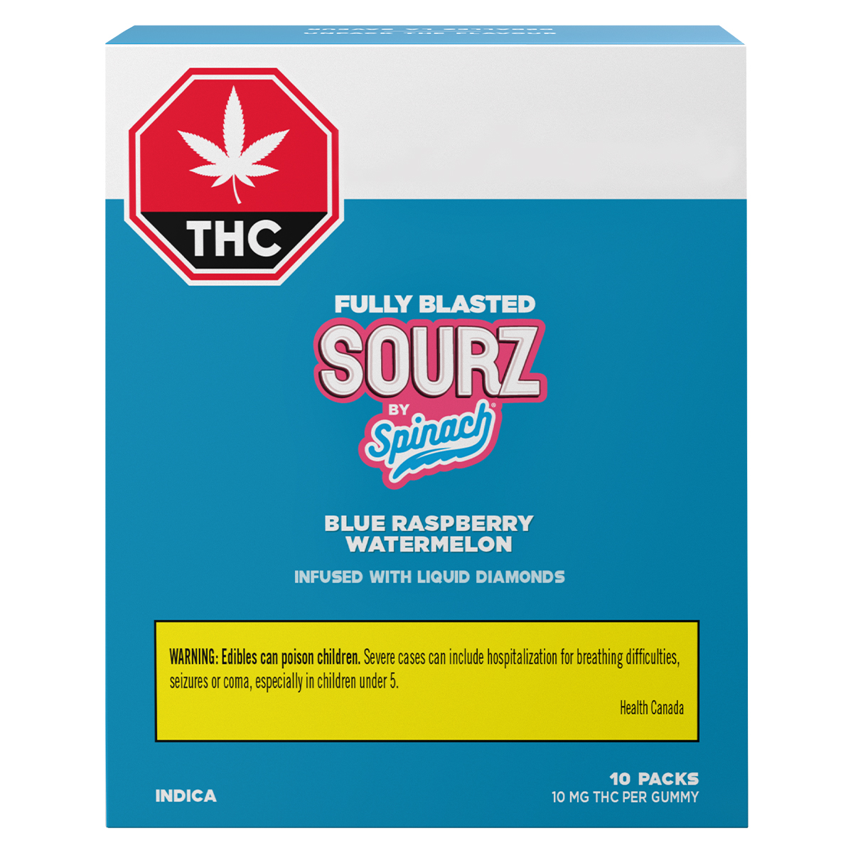 Spinach Blue Raspberry Watermelon Fully Blasted SOURZ - Image 2