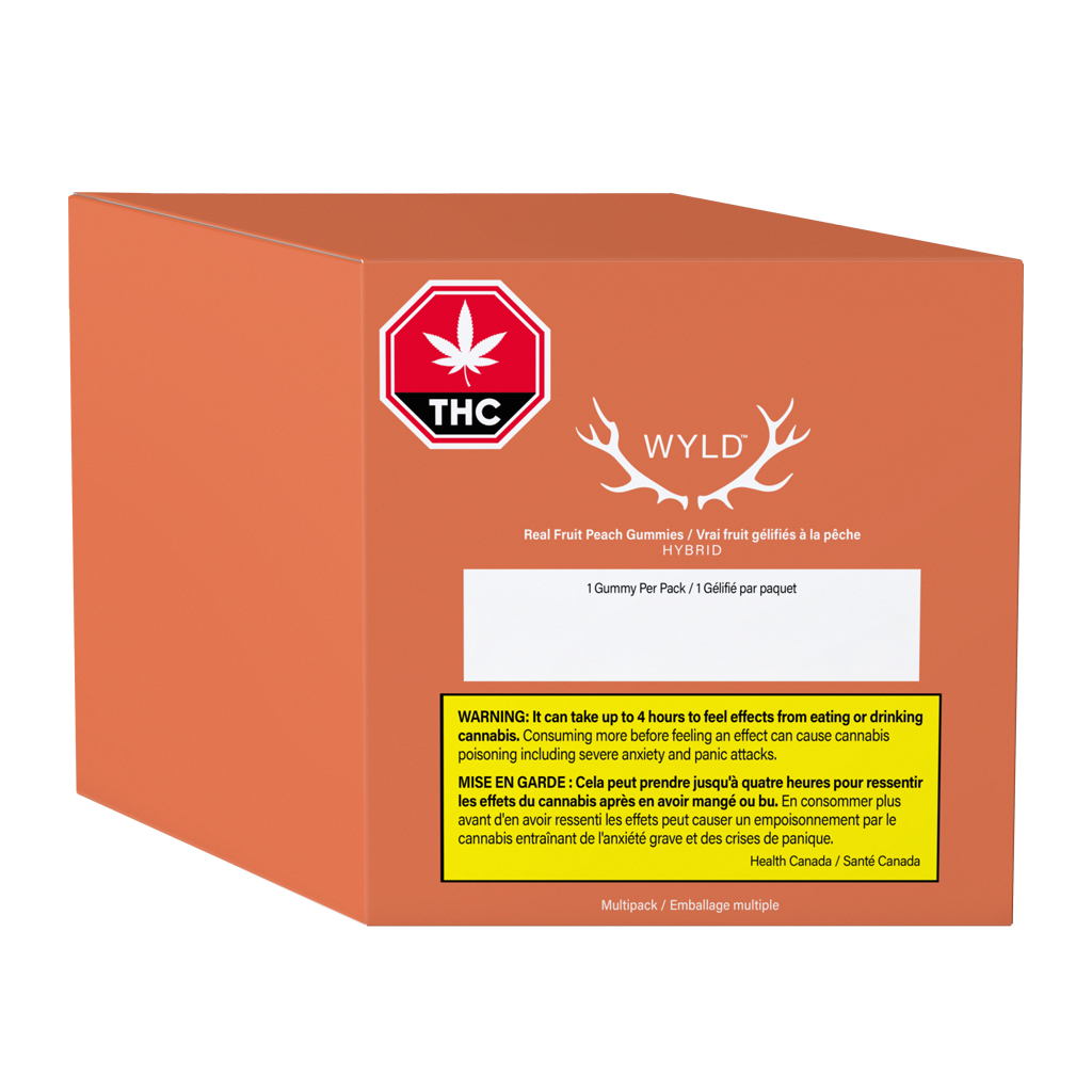 WYLD Real Fruit Peach 3:1 CBD:THC Gummies Multipack