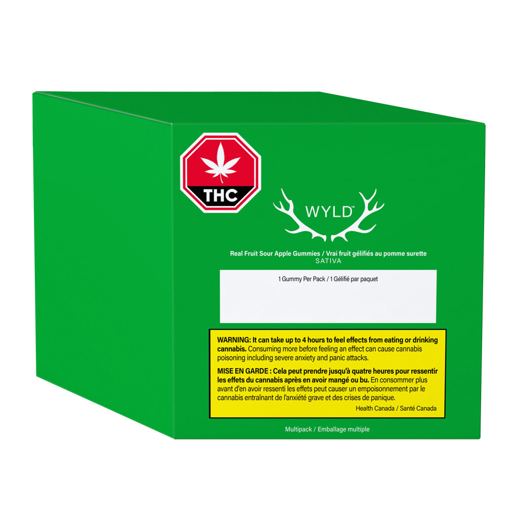 WYLD Real Fruit Sour Apple Gummies Multipack