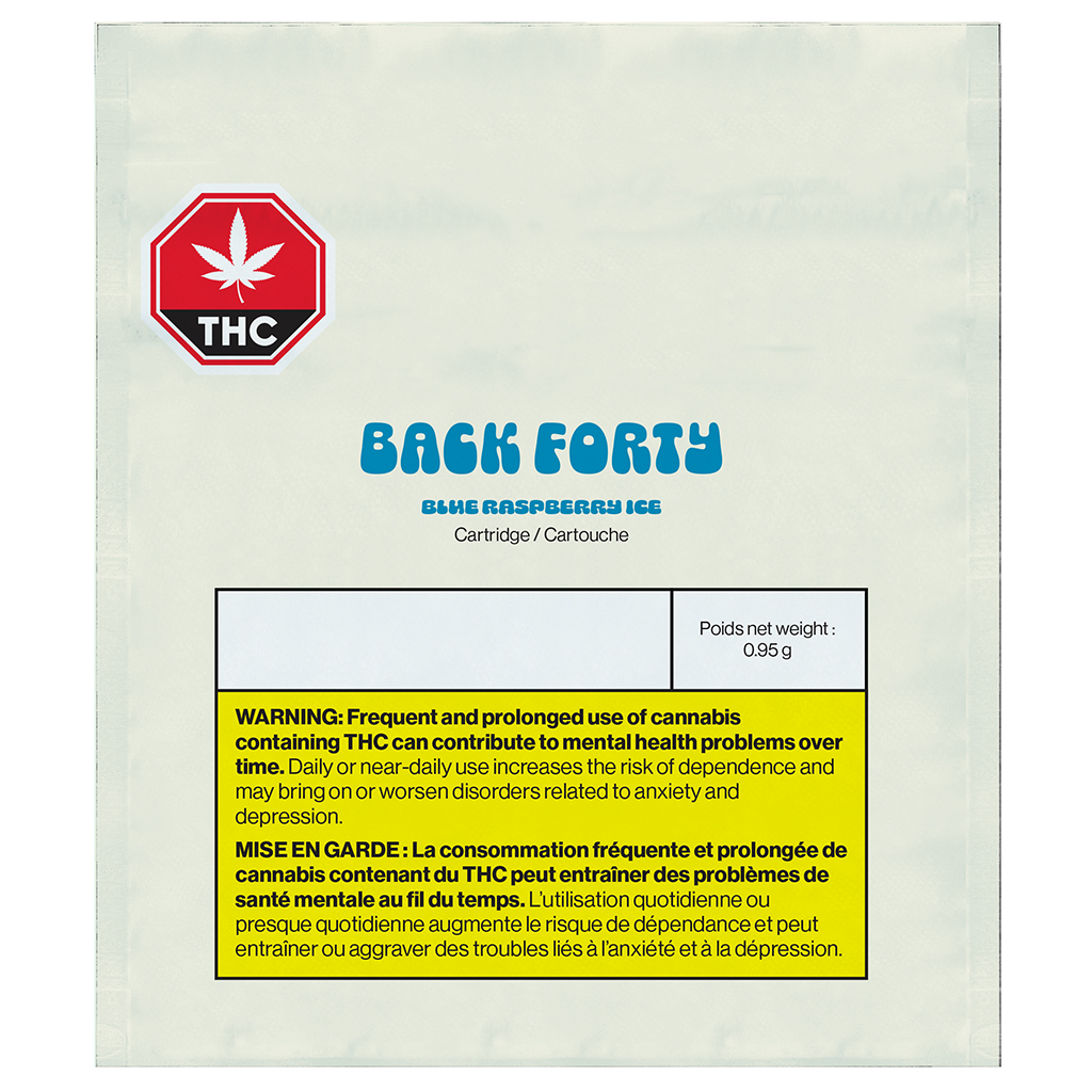 Back Forty Blue Raspberry Ice 510 Thread Cartridge - Image 2