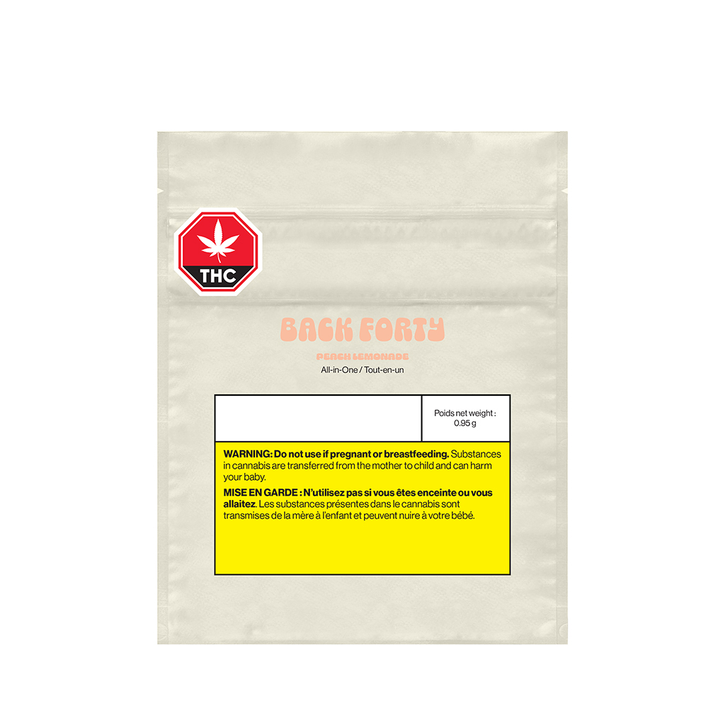 Back Forty Peach Lemonade AIO Vape - Image 2