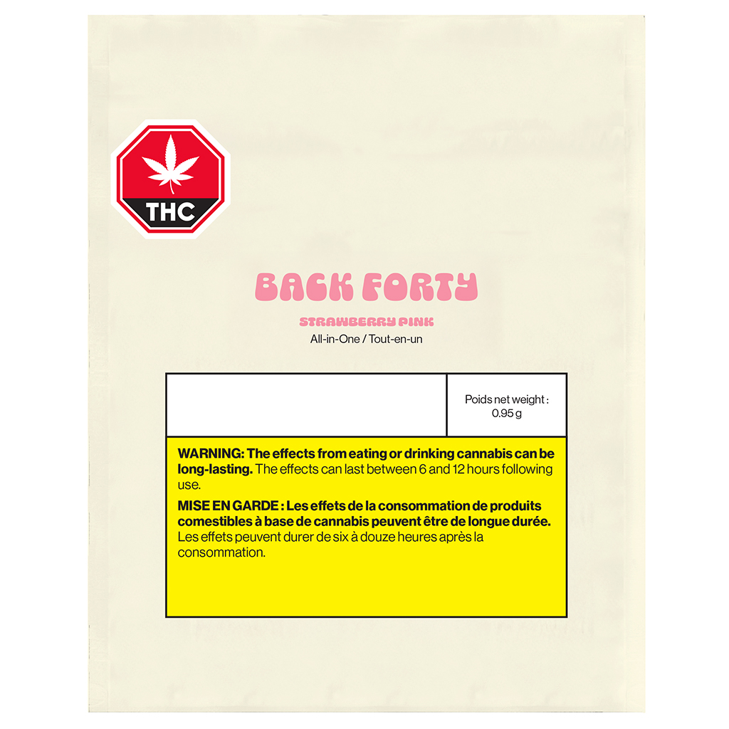Back Forty Strawberry Pink AIO Vape - Image 2
