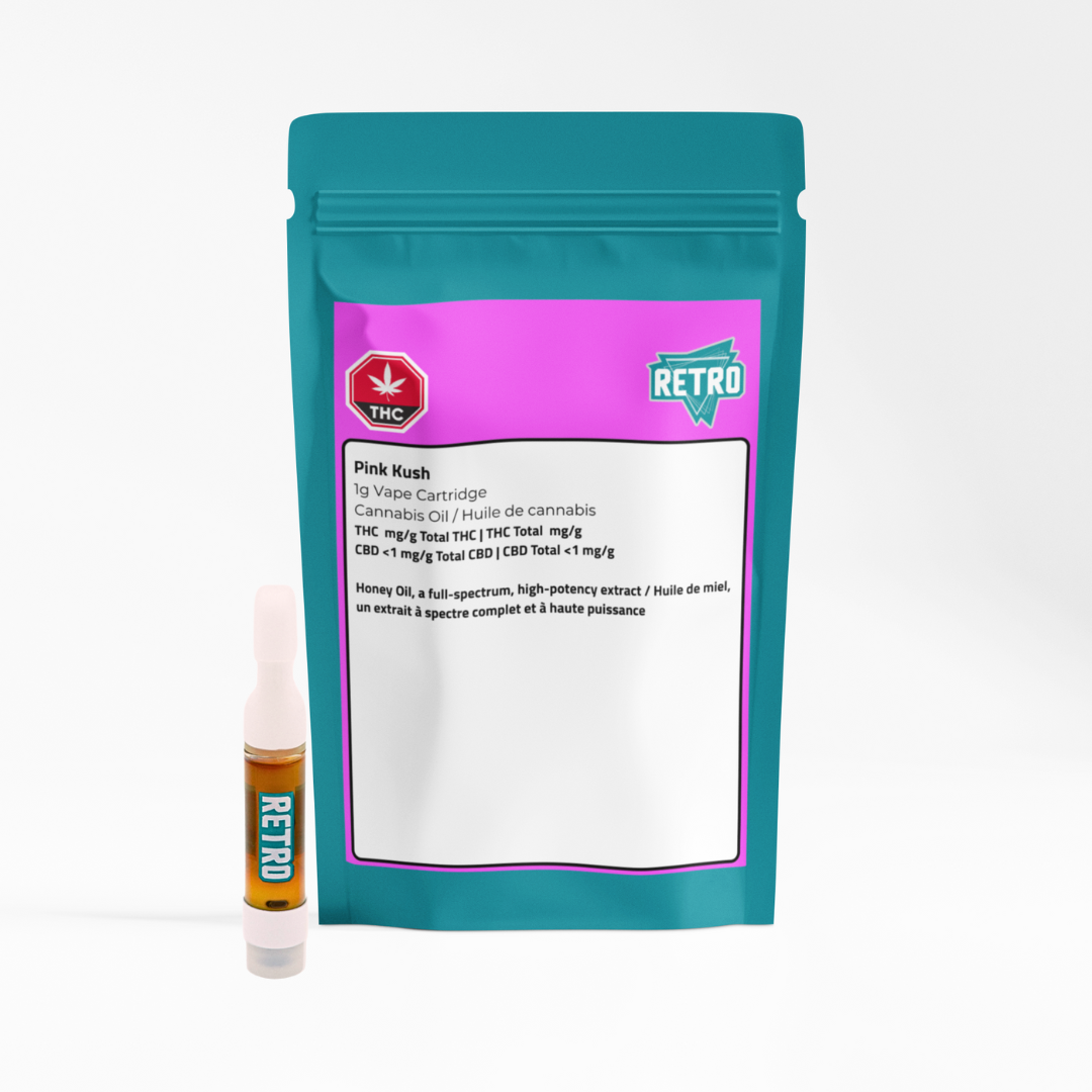Retro Pink Kush Full Spectrum Honey Oil Ceramic Cartridge 510 - Image 2