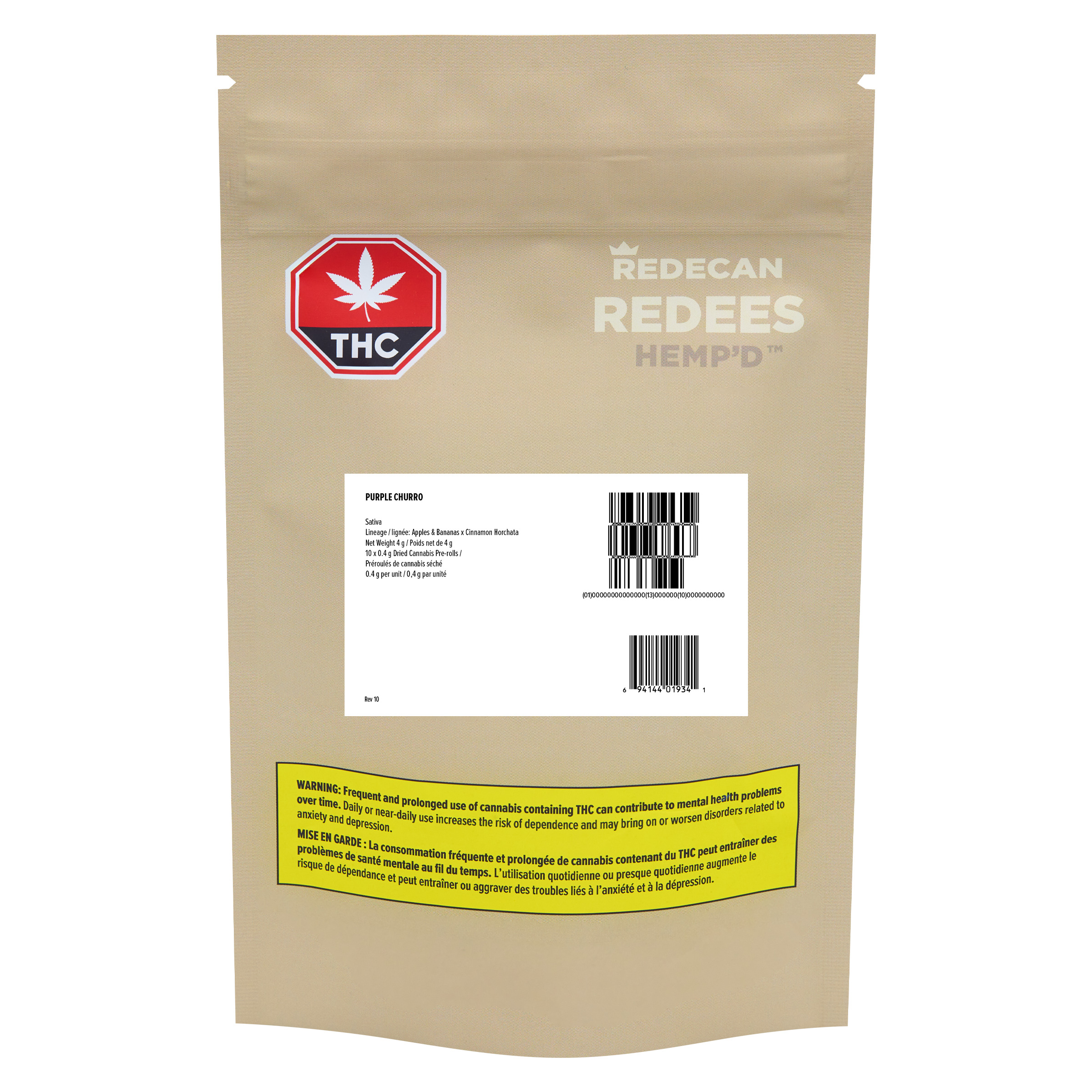 Redecan Purple Churro Redees Hemp'd Pre Roll - Image 2
