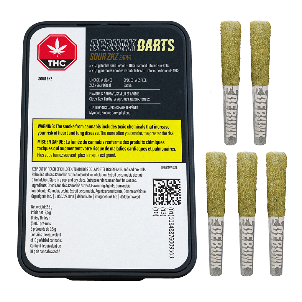 Debunk Sour ZKZ Triple Infused Bubble Hash Darts