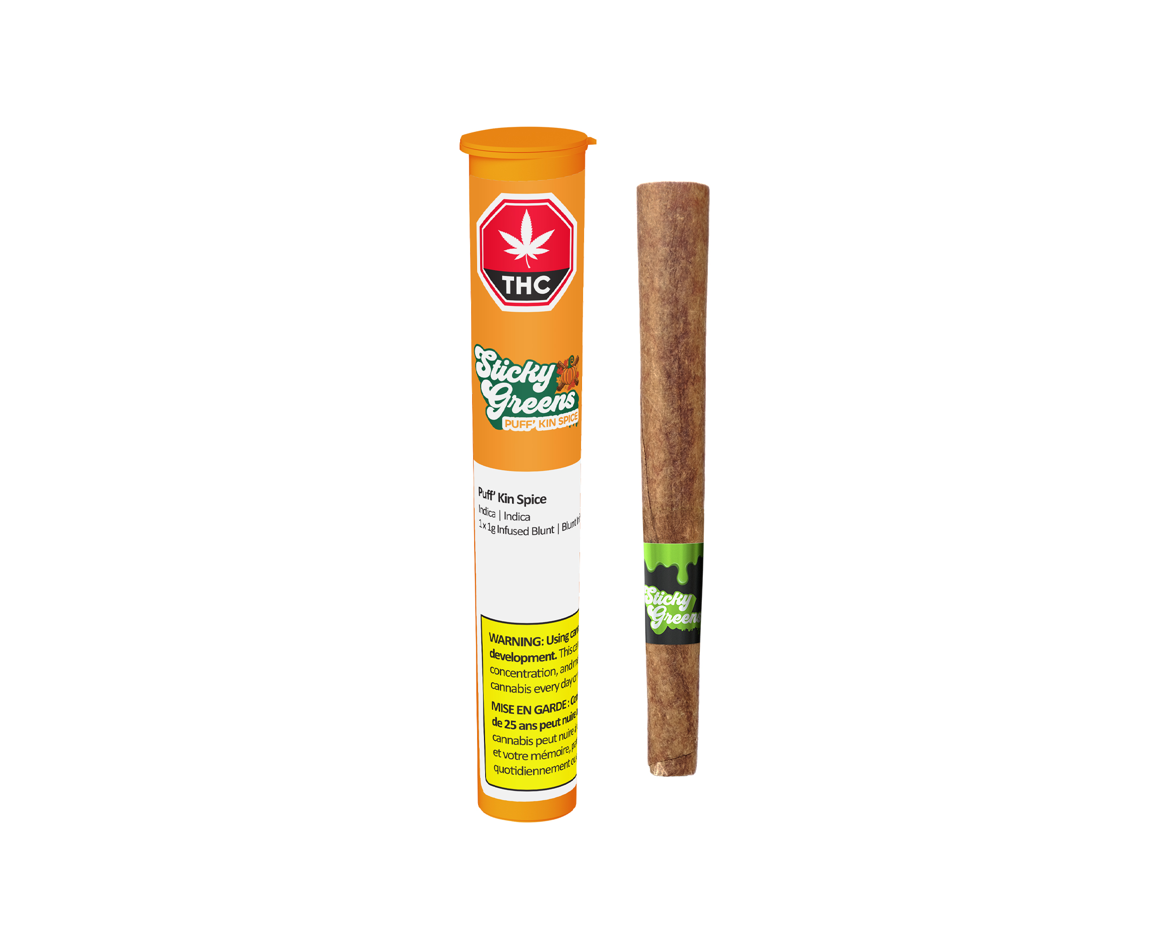 Sticky Greens Puff' Kin Spice Diamond Infused Blunt